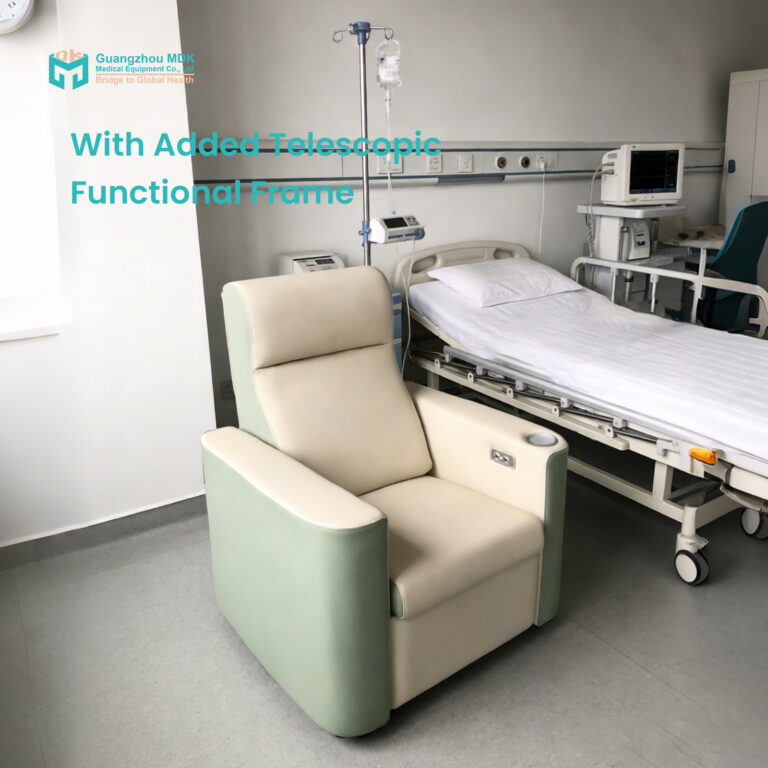 Electric Medical Recliner Chair with IV Pole, USB Charging & 80,000-Cycle Test Frame