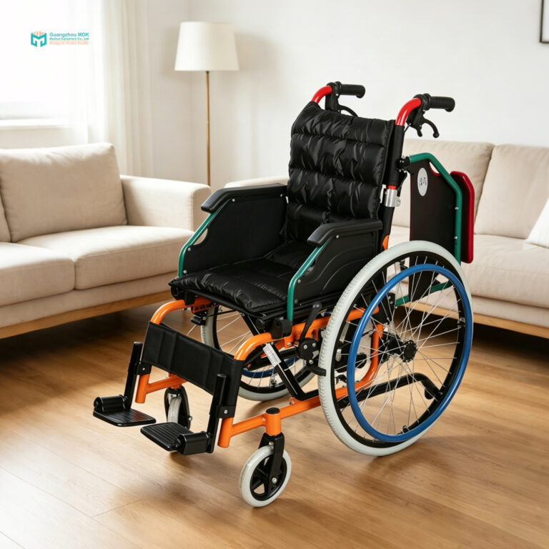 Pediatric Lightweight Aluminum Manual Wheelchair with Flip-Back Armrests