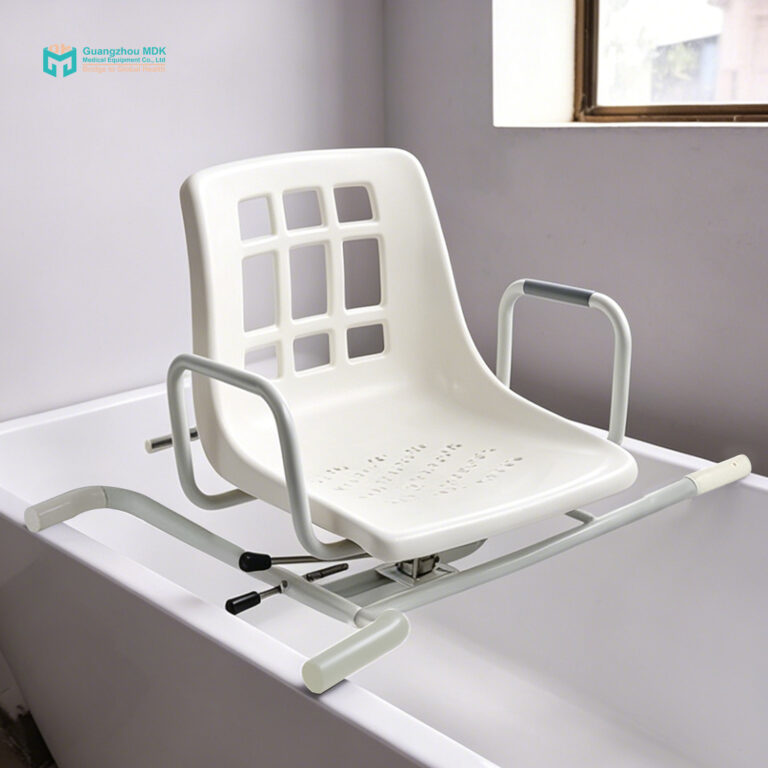 360° Swivel Bathtub Shower Chair with Tool-Free Assembly & Safety Backrest
