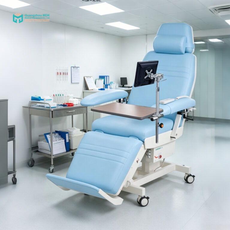 Premium 4-Motor Electric Dialysis & Blood Collection Chair with Hands-Free CPR