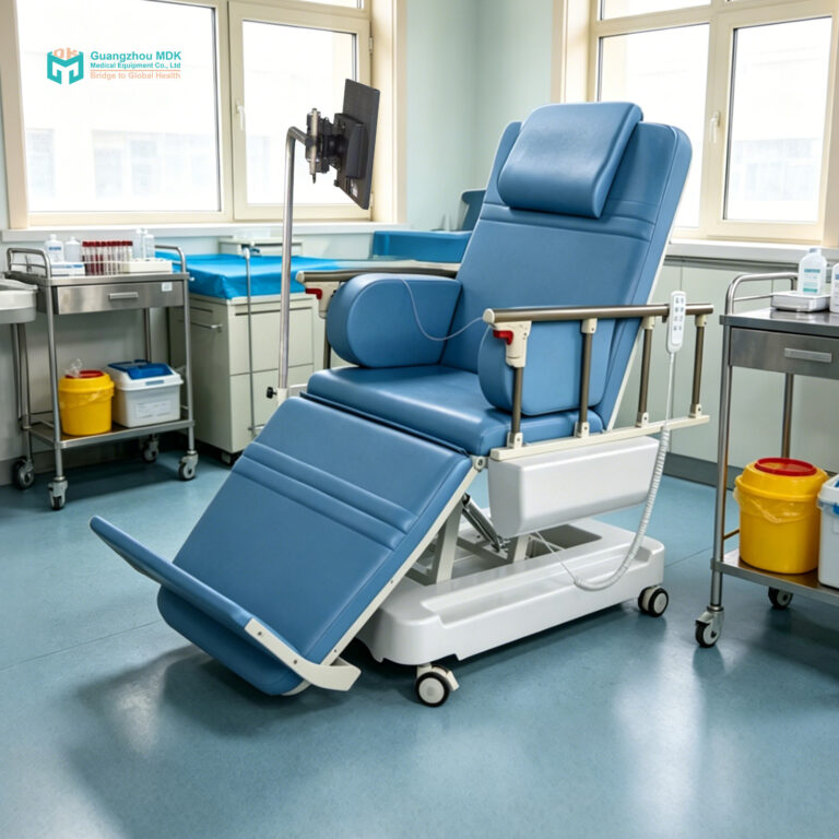 Premium Electric Dialysis Bed-Chair (BC188A) with Aluminum Side Rails & Extra-Wide Surface