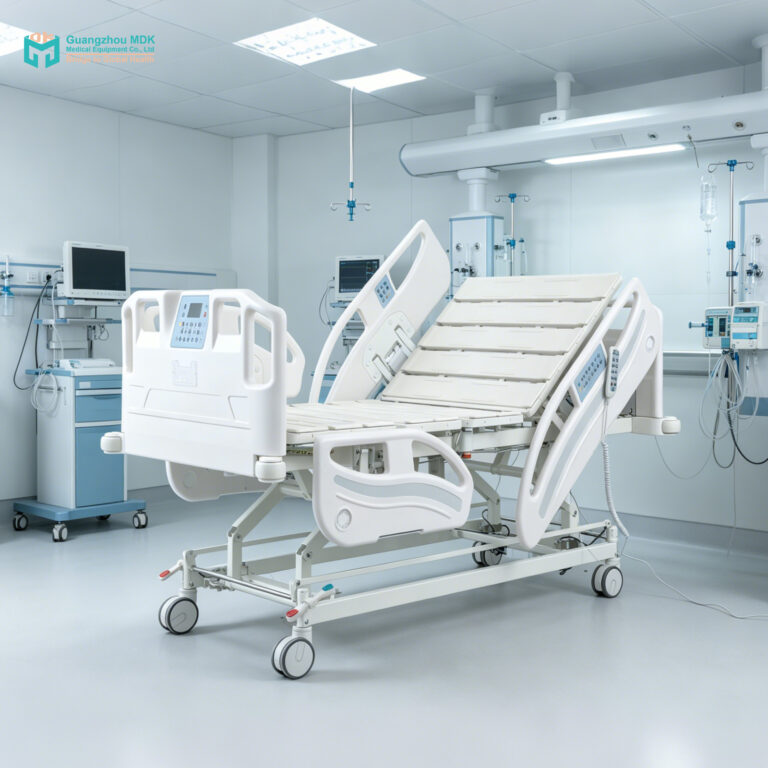 Advanced 5-Function Electric ICU Hospital Bed with Weighing System & Backup Battery