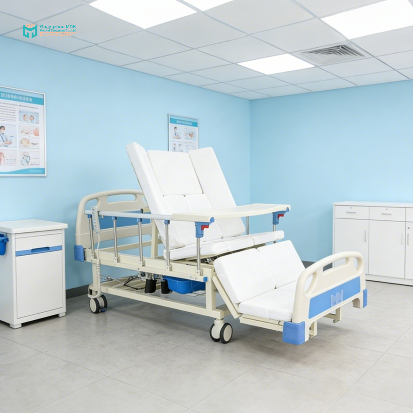 Premium Electric & Manual Anti-Slip Homecare Bed with Full Accessories
